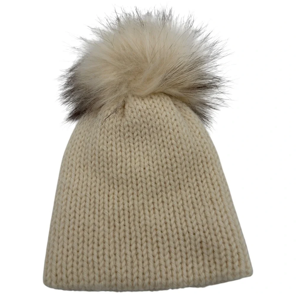 Unbranded Infant Beanie New To The Crew Pom Pom Hat Infant Cream